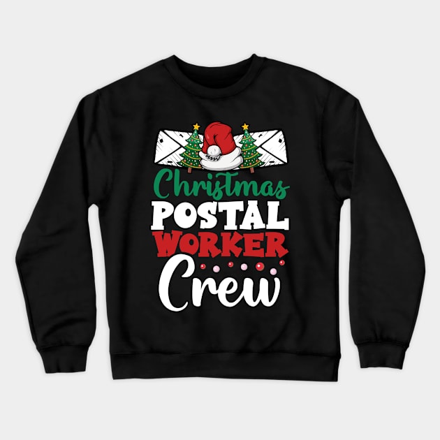 Christmas Postal Worker Crew Delivery Service Post Office Crewneck Sweatshirt by Caskara